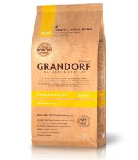 Grandorf Adult Mini сухой корм для взрослых собак мини пород 4 вида мяса в пробиотиком 3 кг. 